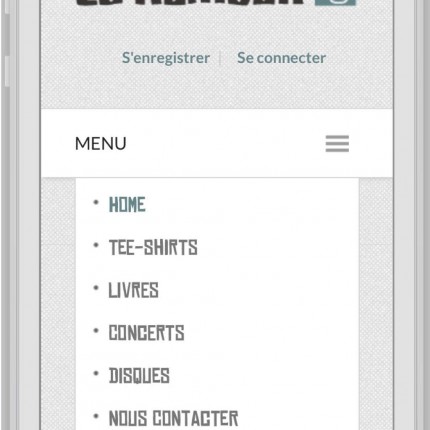 Mobile : menu