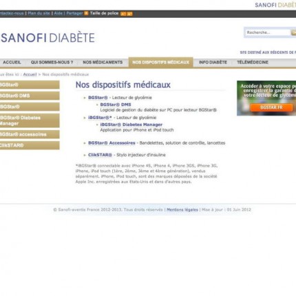 Sanofi Diabète : Dispositifs médicaux