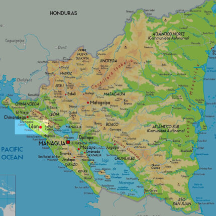 Carte du Nicaragua Leon, Las Penitas
