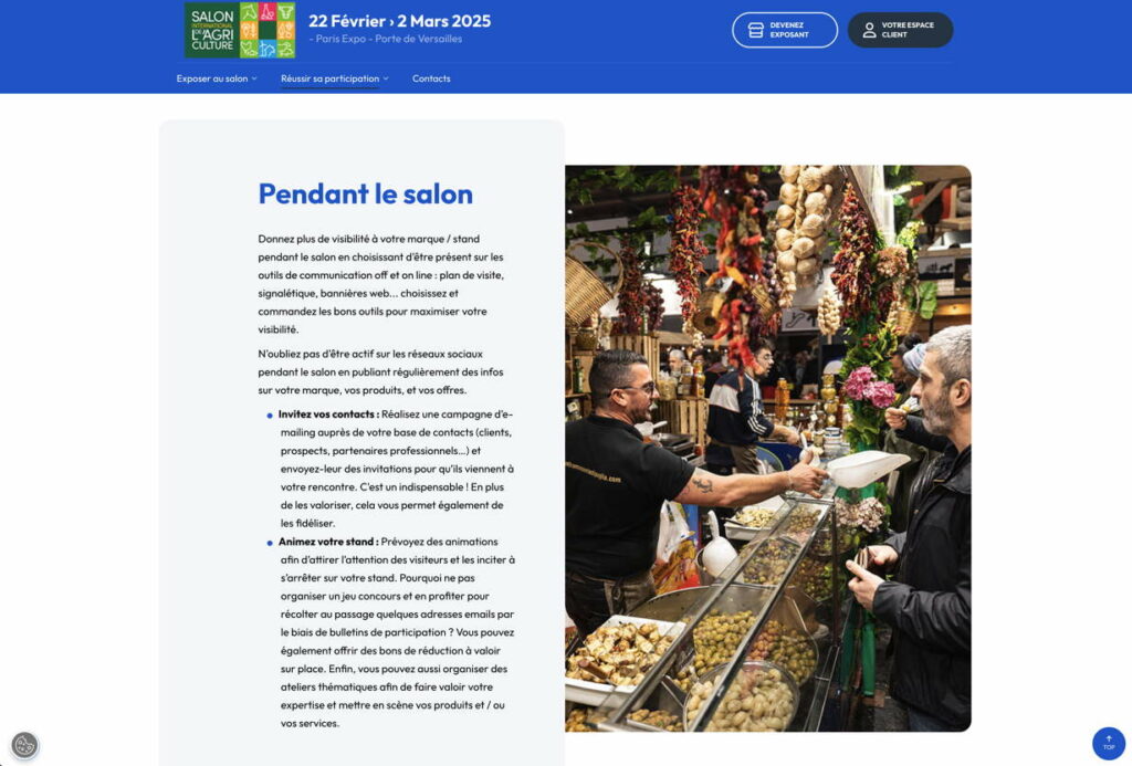 Salon de l'Agri exposants Desktop conseils