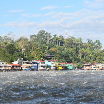 El Castillo Nicaragua, vue du village depuis le fleuve