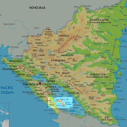 Carte du Nicaragua Ometepe